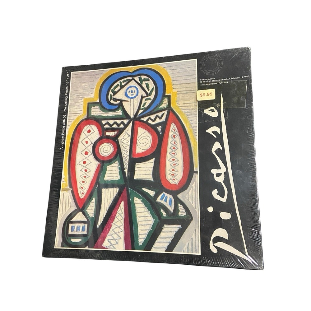 Vintage 1985 Picasso Femme Assise 551 Piece Jigsaw Puzzle Sealed No. 102